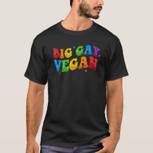 Camiseta Grande Vegan Gay Direitos Animais Baseado Em Plant