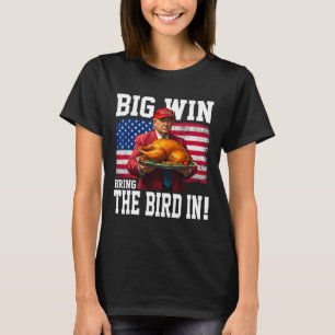 Camiseta Grande Vencida Traga O Pássaro No Tremor Engraçado