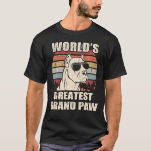 Camiseta Grande Vintage De Grande Paw Dogo Argentino