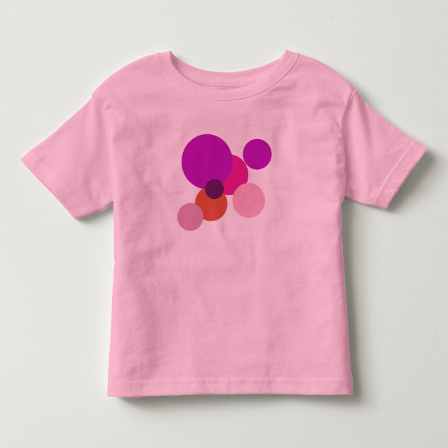 Camiseta Grandes bolinhas anos 70 em roxo (Frente)