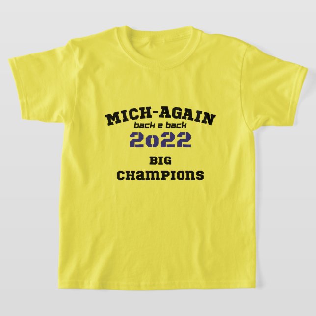 Camiseta Grandes campeões do Michigan no marinho de 2022 (Postura )