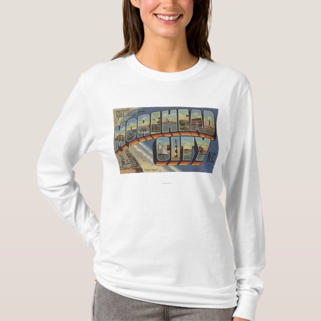 Camiseta Grandes cenas da letra - cidade de Morehead, NC (Frente)