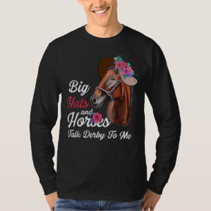 Camiseta Grandes Chapéus E Cavalos Falam Derby Para Mim Fel