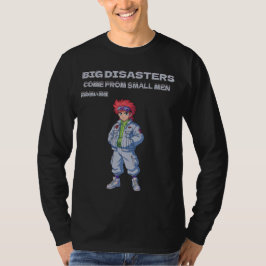Camiseta Grandes desastres vêm de homens pequenos