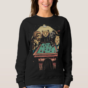 Camiseta Grandes Gatos Jogando Bilhar Bola 8 Animal