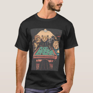 Camiseta Grandes Gatos Jogando Bilhar Eleitoral