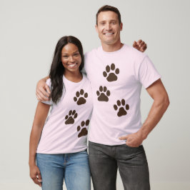 Camiseta Grandes impressões de pata de cães