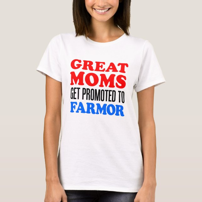Camiseta Grandes mães promovidas a Farmor (Frente)