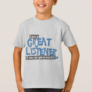 Camiseta Grandes meninos t azul do ouvinte