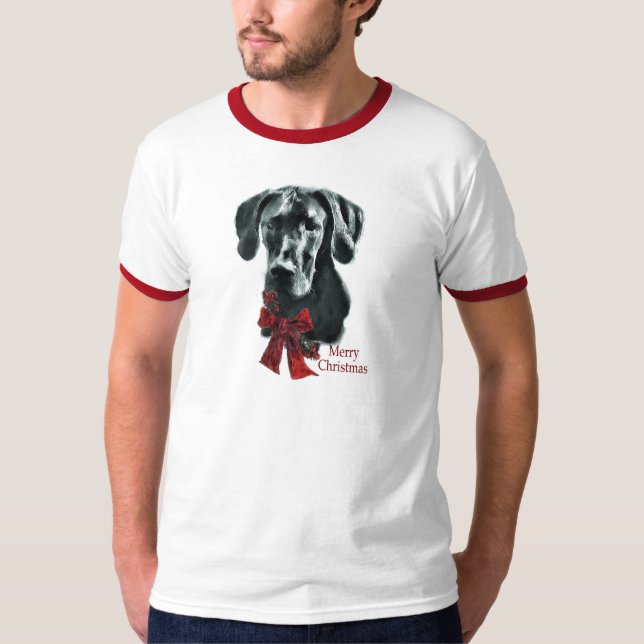 Camiseta Grandes presentes de Natal Pretos (Frente)
