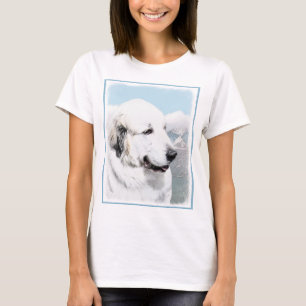 Camiseta Grandes Pyrenees que pintam - arte original do cão