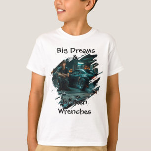 Camiseta Grandes Sonhos e Chaves Inglesas Quebradas Carro D