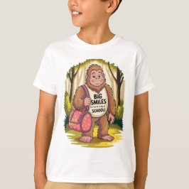Camiseta Grandes Sorrisos Primeiro Dia de Aula do Garoto Pé