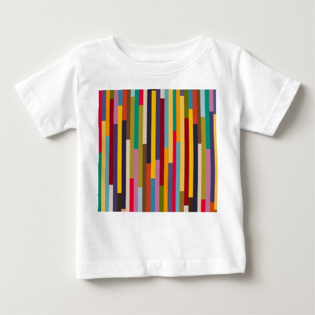 Camiseta Grandes tiras Coloridas (Frente)