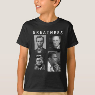 Camiseta GRANDEZA Lincoln FDR JFK Obama de Obama - MIÚDOS