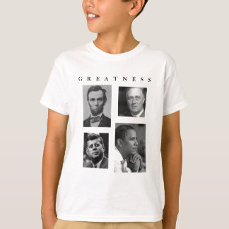 Camiseta GRANDEZA Lincoln FDR JFK Obama de Obama - MIÚDOS