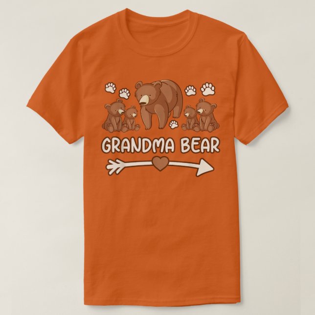 Camiseta grandma bear 4 cubs shirts, grandma bear shirt wom (Frente do Design)