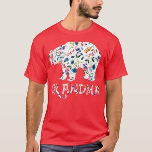 Camiseta Grandma Bear Floral Gifts Matching Family Flower