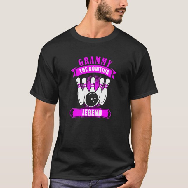 Camiseta Grandma Bowlers Ten Pin GRAMMY Legend Bowling Prem (Frente)