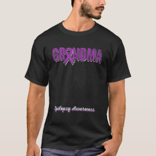 Camiseta GrandMa de um guerreiro Epilepsia GrandMa Purple R