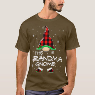 Camiseta Grandma Gnome Buffalo Plaid Matching Family Christ