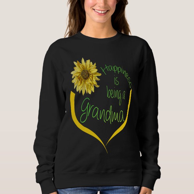 Camiseta Grandma   Happiness Is Being A Grandma  Sunflower (Frente)