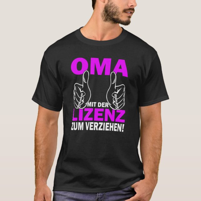 Camiseta Grandma mit der Lizens zum verziehen  beste Oma (Frente)