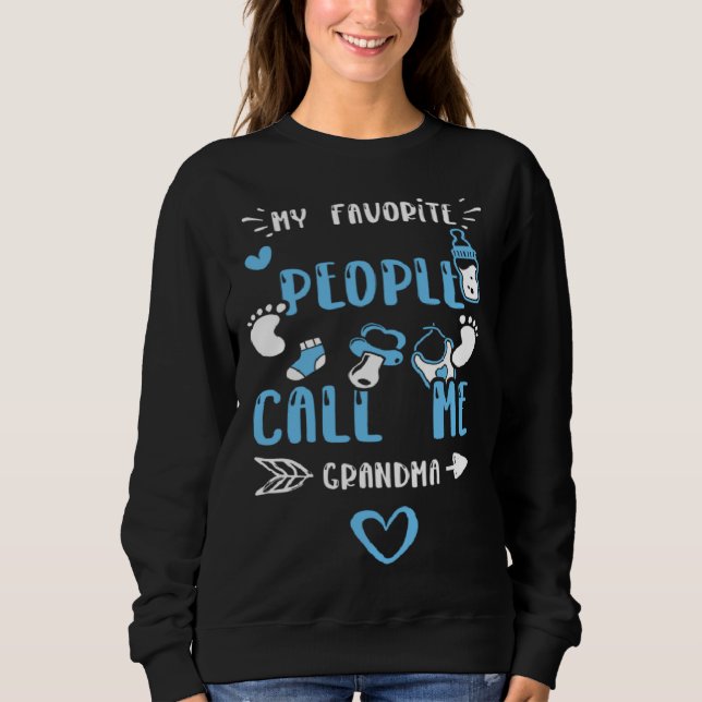 Camiseta Grandma My Favorite People Call Me Grandma  Baby B (Frente)