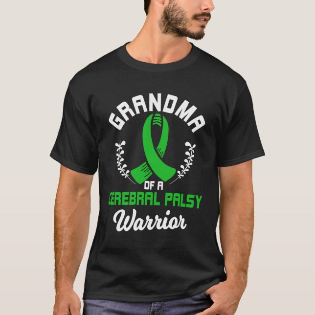 Camiseta Grandma Of A Cerebral Palsy Warrior CP Awareness R (Frente)