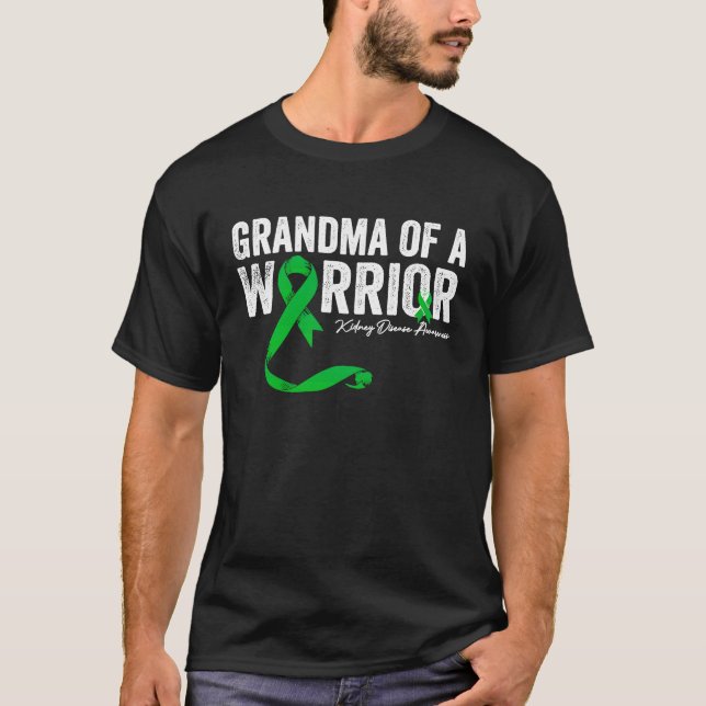 Camiseta Grandma of a Warrior Kidney Disease Awareness (Frente)