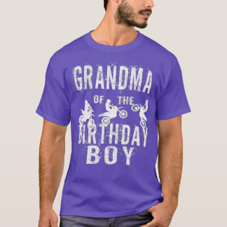 Camiseta Grandma Of The Birthday Boy Dirt Bike Bday Party