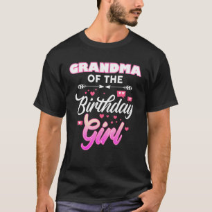 Camiseta Grandma Of The Birthday Girl Matching Family B-Day