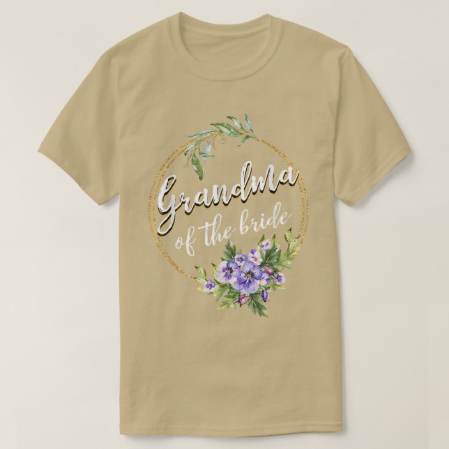 Camiseta Grandma Of The Bride Wedding Bridal Shower Grandma (Frente do Design)