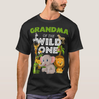 Camiseta Grandma of the Wild One Zoo Birthday Safari Jungle