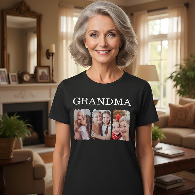 Camiseta Grandma Personalized Photo (Criador carregado)