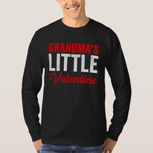 Camiseta Grandma s Little Valentine Granddaughter Grandson (Frente)