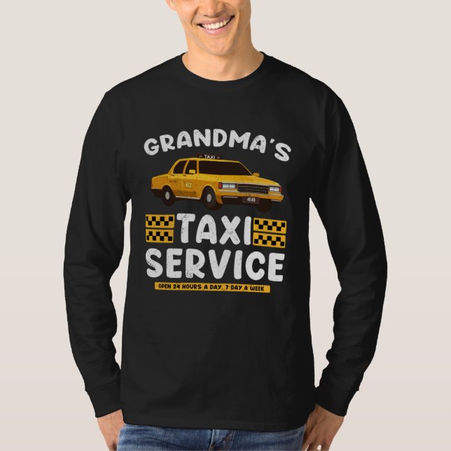 Camiseta Grandma s Taxi Service Grandparent From Kids (Frente)