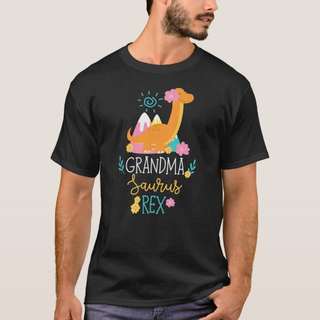 Camiseta Grandma Saurus Rex Funny Dinosaur Women (Frente)