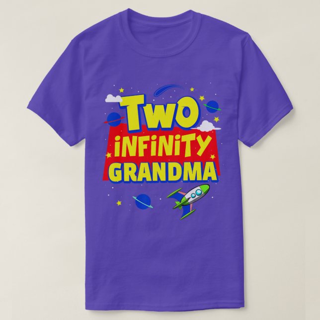 Camiseta Grandma Two Infinity And Beyond Birthday Decoratio (Frente do Design)