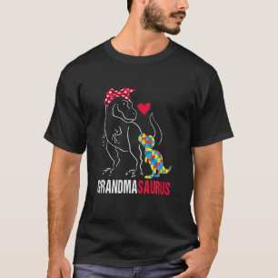 Camiseta Grandmasauro T Rex Dinossauro Avó Saurus Autismo