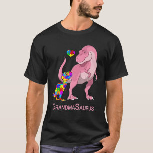 Camiseta Grandmasauro T Rex Dinossauro Avó Saurus Autismo