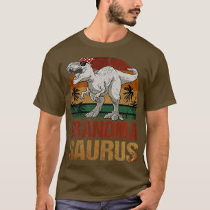 Camiseta Grandmasauro T Rex Dinossauro Avó Saurus Vintag