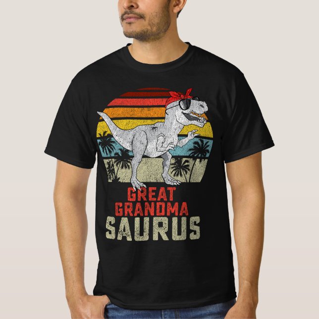 Camiseta Grandmasauro T Rex Dinossauro Excelente Avó Saurus (Frente)