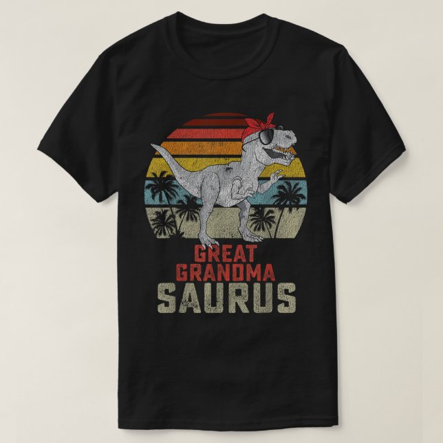 Camiseta Grandmasauro T Rex Dinossauro Excelente Avó Saurus (Frente do Design)