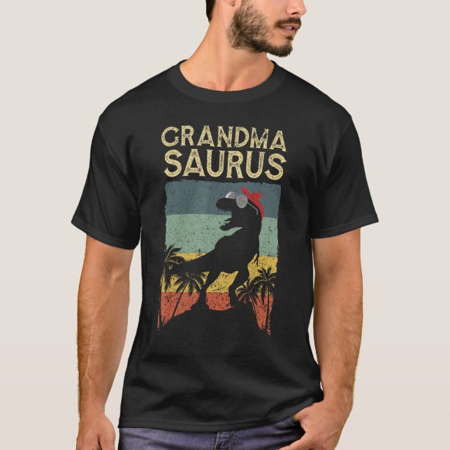 Camiseta Grandmasaurus Rex Dinosaur Grandma Saurus Family M (Frente)