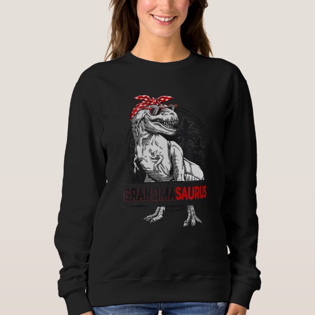 Camiseta Grandmasaurus Rex Dinossauro Avó Saurus Mãe de Mãe (Frente)