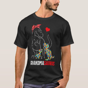 Camiseta Grandmasaurus T Rex Dinossauro Avó Saurus Autismo