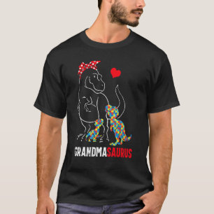 Camiseta Grandmasaurus T Rex Dinossauro Avó Saurus Autismo
