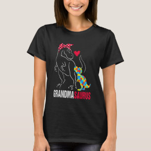 Camiseta Grandmasaurus T Rex Dinossauro Avó Saurus Autismo