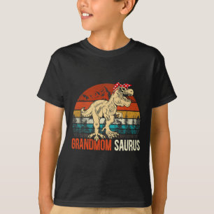 Camiseta Grandmomsaurus T Rex Dinossauro Avó Saurus Matc